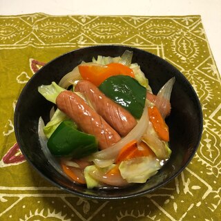 中華風 野菜とウインナーの炒め物 ♪